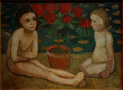 2つの座っている子ファイル 作： Paula Modersohn Becker
