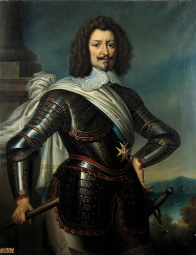 シャルル・ド・ロレーヌ（ジョインヴィル公、ジョワイユーズ公、第4代ギーズ公）の肖像（1571-1640年） アンリ・ド・ギーズの股間の息子 ポーラン・ゲラン（1783-1855年）による絵画 19世紀 日。1,22x0,96 m 作： Paulin Jean Baptiste Guerin