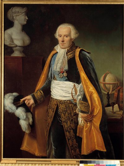 ラプラス侯爵ピエール・シモン（ラプレイス）（1745-1827）の肖像 天文学者 ポーラン・ゲラン（1783-1855）の絵画 19世紀 日1,46 x 1,13 m 作： Paulin Jean Baptiste Guerin