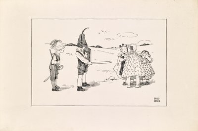遊ぶ子供たち、兵士たち 作： Pauline Ebner