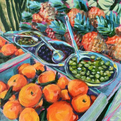 色鮮やかな市場の新鮮な農産物 作： Pauline Wegman | Key and Sea Creative