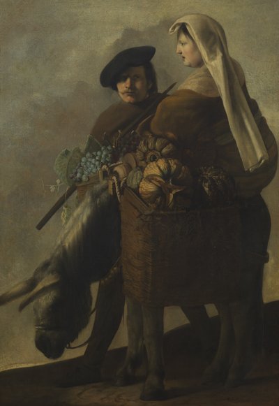フルーツギャザラー、1650年頃 作： Paulus Bor