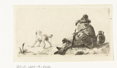 犬を持つ男 作： Paulus Charles Gerard Poelman