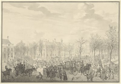 1762 年 11 月 10 日、ハーグにウィレム 5 世が到着 作： Paulus Constantijn la Fargue (possibly)