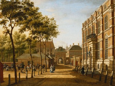 ハーグ：プレインの向こうに見えるモーリッツポールトとビネンホフ、1773年 作： Paulus Constantijn la Fargue
