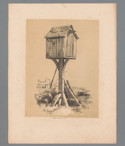 鳩小屋のある風景 Paulus Lauters の Picturesque Faces (シリーズ タイトル) Etrennes pittoresques pour 1839, par Lauters (シリーズタイトル) 作： Paulus Lauters