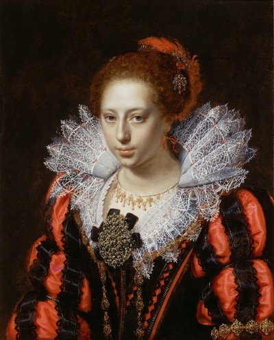 若い女性の肖像 作： Paulus Moreelse