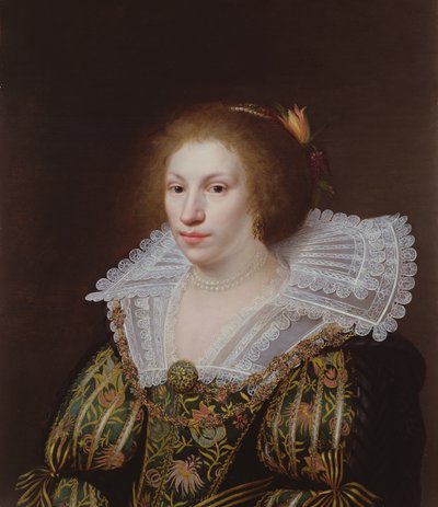 若い女性の肖像画 作： Paulus Moreelse