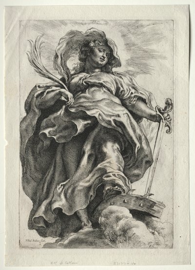 雲の中の聖カタリナ 作： Paulus Moreelse