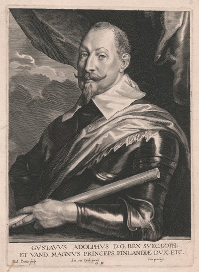 Gustavus Adolphus D.G. Rex Svec. Goth; ヴァンド、大公、フィンランド公爵など。 作： Paulus Pontius
