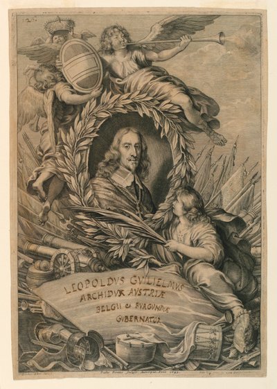 レオポルト・ヴィルヘルム大公の肖像 (1614-1662) 作： Paulus Pontius