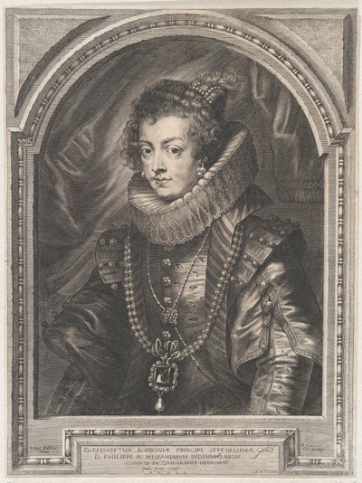 スペインの女王、ブルボンのエリザベートの肖像、1632., 1632. 作： Paulus Pontius