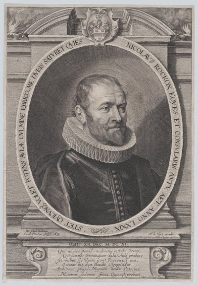 ニコラス・ロックックスの肖像、1639年、1639年。 作： Paulus Pontius