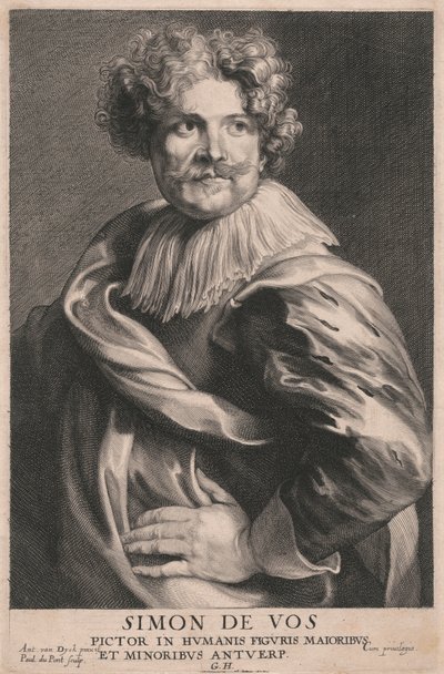 Simon de Vos、大小の人物の画家、アントワープ 作： Paulus Pontius