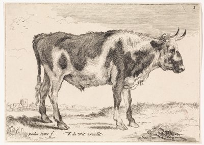 斑点のある牛 牛と牛（シリーズタイトル） 作： Paulus Potter (rejected attribution)
