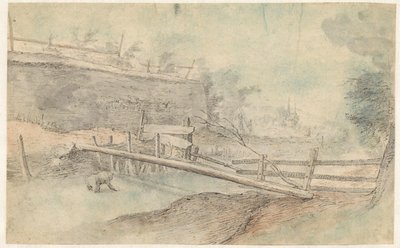 川に架かる橋としての木の幹 作： Paulus Willemsz. van Vianen