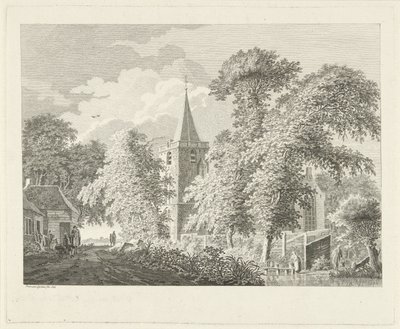 マールテンスダイクの村の眺め、1753 年 作： Paulus van Liender