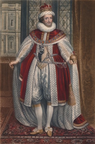イギリスのジェームズ1世とVI。スコットランド、1620、1904 作： Paulus van Somer