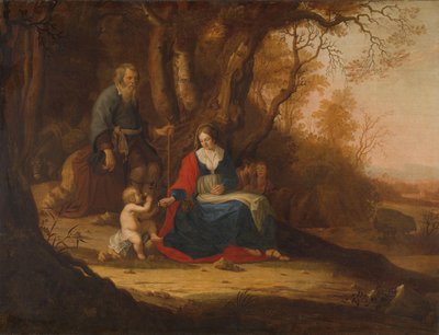 エジプトへの逃亡中の休息 作： Paulus van Vianen (II)