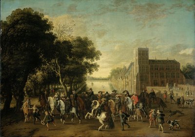オレンジのモーリス王子とフレデリック5世とその妻エリザベススチュアート、王と女王 作： Pauwels van Hillegaert
