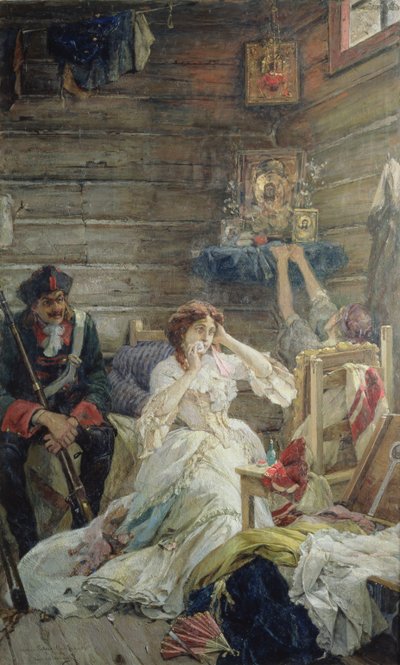 処刑前のマリア・ハミルトン夫人、1799 年 3 月 26 日 作： Pavel Alexandrovich Svedomsky