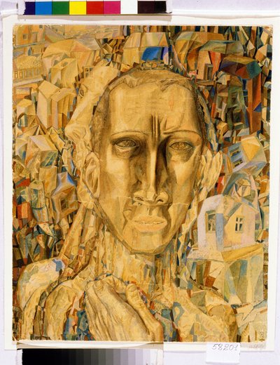 街のビクター。 （市の勝者）。 Pavel Nikolayevich Filonov (1883-1941) の作品、厚紙に水彩 作： Pawel Nikolajewitsch Filonow