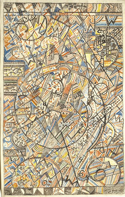宇宙の公式、1920〜1922年 作： Pavel Nikolayevich Filonov