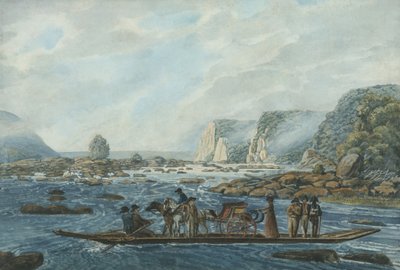 サスケハナ号のフェリー シーン、ライトズ フェリー、ハーバー デ グレース近く、1811 年頃。 1813年。 作： Pavel Petrovic Svin