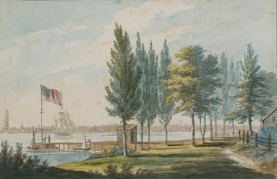 デラウェア川対岸のフィラデルフィア、1811年頃。 1813年。 作： Pavel Petrovic Svin