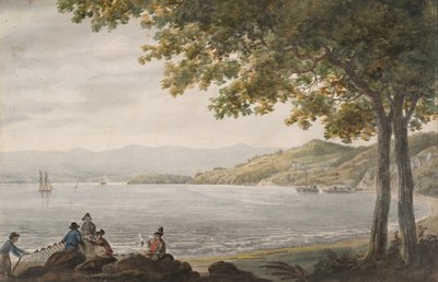 ハドソン川岸のシャッド漁師、1811年頃。 1813年。 作： Pavel Petrovic Svin