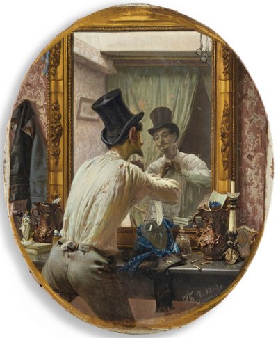 バル・ポピュレールの準備をするフランス人、1863年。 作： Pavel Petrovich Chistyakov