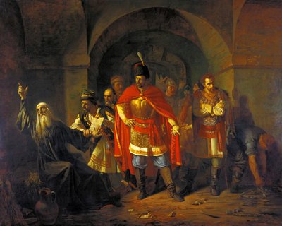 ポーランド人を祝福することを拒否する総主教ヘルモゲネス、1860年。 作： Pavel Petrovich Chistyakov