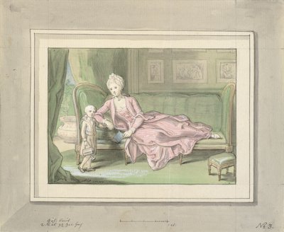 Caroline Mathilde と Frederik による絵画の第 3 ドラフト 作： Peder Als