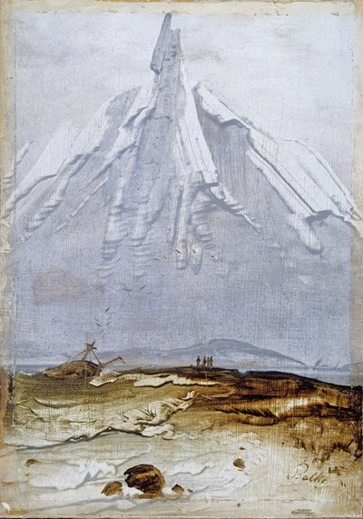 難破船のある海岸風景 作： ピーター・バルケ