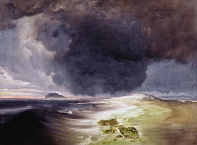 ヴァルドフス要塞 (キャンバスに油彩) 作： Peder Balke