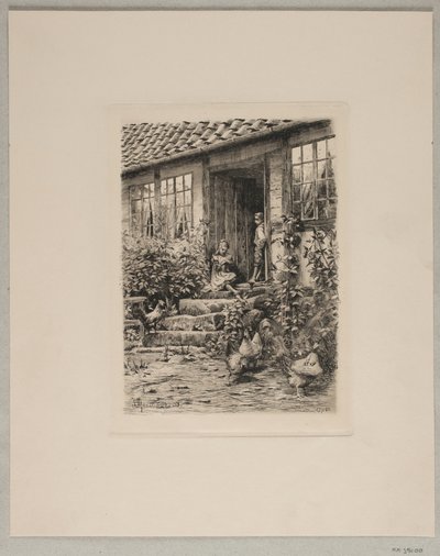 階段の子供たち 作： Peder Monsted