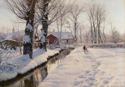 冬の森の風景 作： Peder Monsted