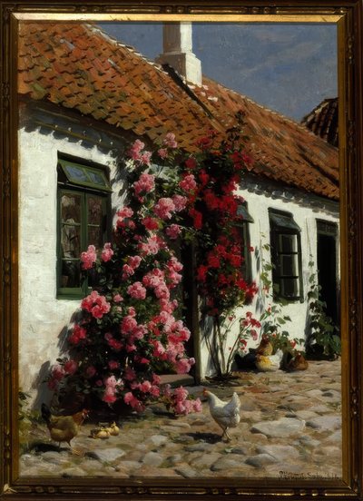 農場でバラを登る 作： Peder Monsted