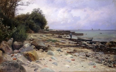 海を眺める 作： Peder Monsted