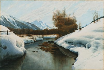エンガディン渓谷のサンモリッツ、ラパントの近く 作： Peder Monsted