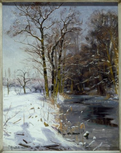 晴れた冬の日 作： Peder Monsted