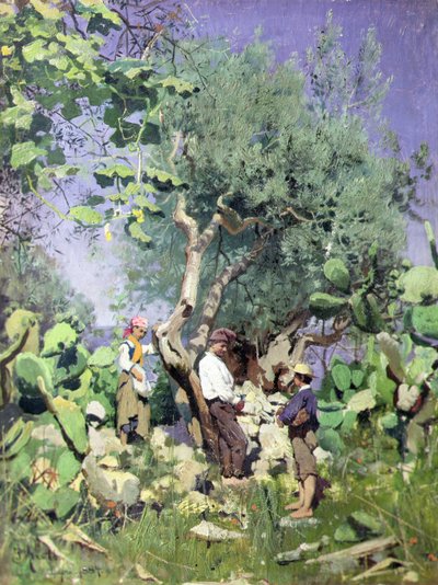 オリーブの収穫 作： Peder Monsted
