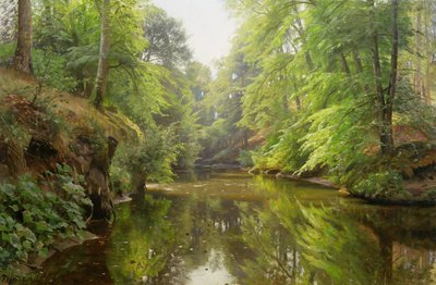 静かな川、1913 作： Peder Monsted
