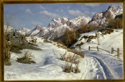 エンガディンの冬 作： Peder Monsted