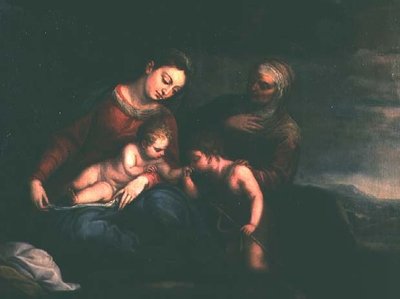 聖母子と聖エリザベスと洗礼者ヨハネ 作： Pedro Atanasio Bocanegra