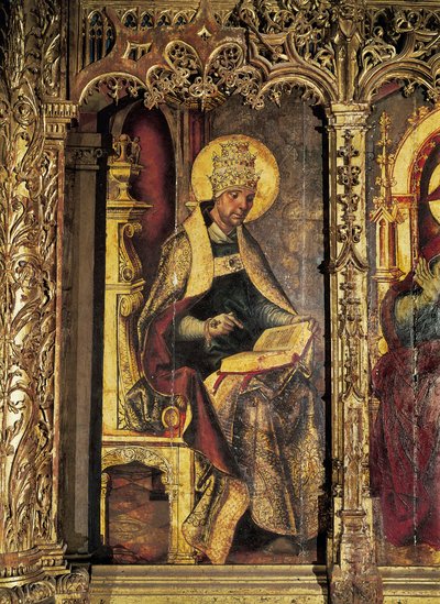 聖グレゴリー大帝、ペドロ・ブルゲーテ作、1449-1503年頃 作： Pedro Berruguete