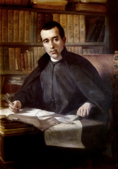 スペインの哲学者で司祭のジャック・バルメス・イ・ウルピア（1810-1848）の肖像、19世紀後半（キャンバスに油彩） 作： Pedro Borrell y del Caso