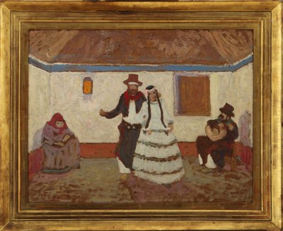 牧場で踊る 作： Pedro Figari