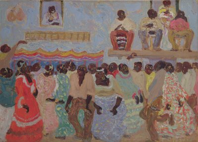 ブラックダンス（カードに油彩） 作： Pedro Figari