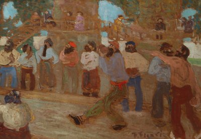 ボッチェコート 作： Pedro Figari